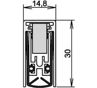 Joint de porte Schall-Ex® L-15/30 WS 1-880 1-s.L.708mm Alu anodisé.HLT ATHMER