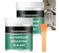 Joint de protection de revêtement de mastic imperméable transparent, réparation de fuite de liquide invisible pour les toits, les carreaux de salle de bain, les murs et le béton (2pcs)