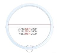 Joint de rechange en caoutchouc de silicone pour autocuiseur électrique compatible avec 2 capacités de 5 L à 8 L EnsuFor Ring Cooking Safety (3/4L)