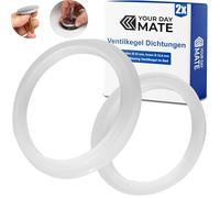 Joint de rechange pour cône de soupape, 2 pièces, en silicone, en transparent, bague d'étanchéité taille Ø extérieur 43 mm, Ø intérieur 33,6 mm, bouchon en laiton bague d'étanchéité lavabo, évier