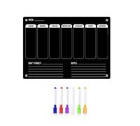 Joint de réfrigérateur - Ensemble de planificateur d'effacement de 9 x 12 pouces, surface de planification acrylique, organiseur de tâches de mémorandum réutilisables fiables magnétiques | Tableau