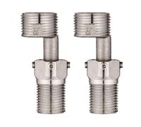 Joint De Robinet Douche Réglable À 360 °, Base Incurvée En Acier Inoxydable, Fixation Murale Fixe Excentrique, Raccord D'angle(2PCS)