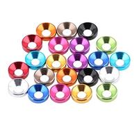 Joint de rondelle à tête fraisée, rondelles M2 .5 M3 M4 M5 M6 M8 anodisé coloré, 10 pièces/lot, durable et facile installer(Gloden,M2.5)