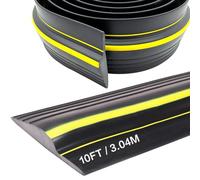 Joint de seuil de porte de garage 3M, Joint de Seuil Universelle, Joint de porte de garage Seuil d'étanchéité en caoutchouc pour les bas de porte basulante ou standard (Noir, 80mmx14mmx3m)
