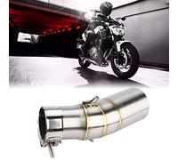 Joint de tube de silencieux de moto, tuyau de raccordement de tuyau moyen d'échappement en acier inoxydable, connecteur d'adaptateur de tuyau intermédiaire d'échappement à manchon coulissant pour