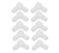 Joint de tuyau coudé à 90 degrés, connecteur de tuyau en Pp L pour laboratoire d'aquarium 14Mm 10 pièces (14 mm / 0,55 pouces)
