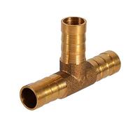 Joint de tuyau de tuyau en T de 3 voies, laiton Raccord de connecteur de tuyau de carburant en 3 voies en laiton pour le tuyau de gaz à air comprimé(10mm)