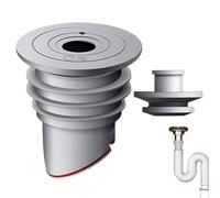 Joint de tuyau d'évacuation de machine à laver - Anti-odeur - Joint de vidange de sol - Compressage de reflux polyvalent - Prévention pour lavabo, linge, salle de bain et drains de cuisine - Étanche