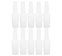 Joint de Tuyau en Plastique Barbelé RéDucteur Union Adaptateur Tuyau Barbe Raccord éPisseur Joint de RéParation 10 PièCes PE (Tête de conversion 6-10 mm)