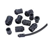 Joint de tuyau ondulé en plastique, 50/100 pièces, joint à soufflet AD10-M12/AD54.5-M50, presse-étoupe en nylon(AD15.8-M18,50 Pcs)