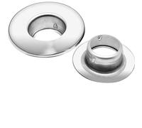 Joint de tuyau rond en acier inoxydable - Plaque de rosace pour tuyau de ventilation - Pour raccordement au mur ou au plafond - 70/80/100 mm