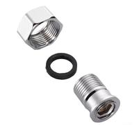 Joint de vanne de mélange d'eau chaude de 1,9 cm, filetage interne 1/2 extérieur, raccord de plomberie en acier inoxydable pour chauffage au sol, collecteur de cuisine, salle de bain (1 pièce)
