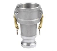 Joint de verrouillage à came en aluminium de 5,1 cm à 1,3 cm, adaptateur de tuyau avec joint et goupille de sécurité, coupleur rapide en alliage de coulée robuste pour oléoduc d'eau