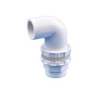 Joint De Vidange D'aquarium En PVC Blanc 16~50mm, Coude À 90 °, Connecteur Drainage, Irrigation Jardin, Réservoir Poisson, Pièces Tube D'alimentation Eau Débordement(Style B-White,Inner Dia 40mm)