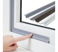 Joint d'étanchéité auto-adhésif isolant acoustique pour fenêtre coulissante en aluminium,bas de porte extérieur Gris 5 m