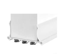 Joint d'étanchéité bas de porte pour porte intérieure - Bande d'étanchéité réglable coupe-vent et isolation phonique en PVC + feutre, 96 cm (blanc)