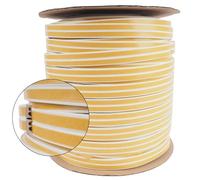 Joint d'étanchéité Bauster pour portes et fenêtres - Joint de porte, joint de fenêtre auto-adhésif Profil D E P | Étanchéité en mousse en caoutchouc arrêt-tir - Blanc Brun (Profil E Blanc, 150m)