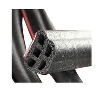 Joint d'étanchéité de porte en caoutchouc automobile en forme de D, universel, isolant phonique et coupe-vent, for portes et hayon.(5 Holes (2 m))