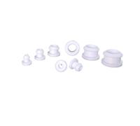 Joint d'étanchéité en caoutchouc de Silicone, Type boucle, trou d'œillet, couvercle d'extrémité, 4.5mm-50mm(White,8.5x6mm(10pcs))