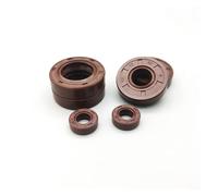 Joint d'étanchéité en caoutchouc fluoré, diamètre intérieur 11-15 mm, marron, FKM, double lèvre avec roulement à ressort, 1 pièce(5pcs,12x20x7)