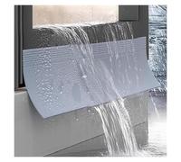 Joint d'étanchéité en caoutchouc for appui de fenêtre, déflecteur de pluie autocollant gris, joint d'étanchéité flexible en caoutchouc for porte et porte(7cm/2.76")