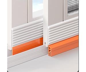 Joint d'étanchéité en caoutchouc, Garde-goutte en caoutchouc auto-adhésif for fenêtres et portes, plusieurs tailles multicolores(Orange,2m)