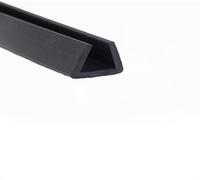 Joint d'étanchéité en forme de U Bande de protecti Bande d'étanchéité en caoutchouc U for bordure de porte, 3,28 pieds, noire, facile à installer for les surfaces tranchantes et rugueuses(14mm x 12mm)