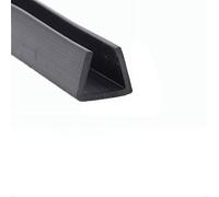 Joint d'étanchéité en forme de U Bande de protecti Bande d'étanchéité en caoutchouc U for bordure de porte, 3,28 pieds, noire, facile à installer for les surfaces tranchantes et rugueuses(10mm x 11mm)