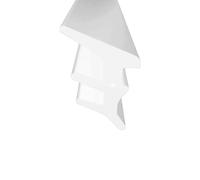 Joint d'étanchéité en PVC universel lot de 10 m. Bordures à verrouillage uniquement pression pour fenêtres et balcons et cadres (9 mm, blanc)