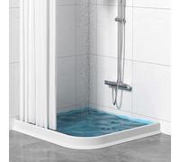 Joint d'étanchéité en silicone autocollante et pliable pour séparation humide et sèche pour salle de bain évitant les débordements d'eau 304,8 cm