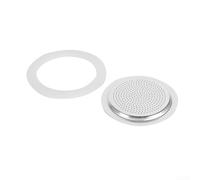 Joint d'étanchéité en silicone pour cafetière, expresso, moka - Joint d'étanchéité en silicone + filtre (9 tasses + tamis )