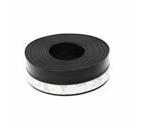 Joint d'étanchéité en silicone pour fenêtre, porte, douche, vitre, côté porte, isolation anti-poussière, réduction du bruit - Noir - 25 mm - 3 m