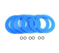 Joint d'étanchéité en silicone pour valve de chasse d'eau standard - Prévention des fuites - Installation facile - Bleu - 10,8 x 7 x 0,25 cm - Compatible avec la mise à niveau de la salle de bain TOTO