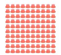 Joint d'étanchéité en silicone pour valve triangulaire 25 x 13 mm, rondelle en caoutchouc étanche compatible avec les appareils de plomberie de robinet, rouge à 4 points THR