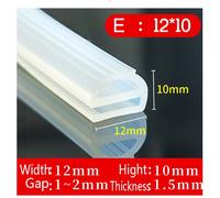 Joint D'étanchéité En Silicone Résistant Aux Hautes Températures 1/2m, Bande De Type E Rouge Blanc, Pour Porte De Four, Congélateur, Cuisson À La Vapeur