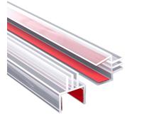 Joint D'Étanchéité en Silicone Triple Couche en Forme De U Pour Joints De Portes Vitrées Coupe Vent Et Étanche À L'Eau Pour Cabine De Douche De Salle De Bain 10mm X 3M