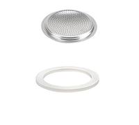 Joint d'étanchéité + filtre de rechange en silicone de qualité alimentaire pour cafetière, expresso, moka - 1 tasse + tamis