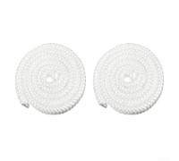 Joint d'étanchéité ignifuge pour porte de poêle - 10 mm x 2 m + 12 mm x 2 m - Kit de corde blanche pour brûleur à bois