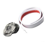 Joint d'étanchéité pour bas de porte - 100 cm - Double face - Insonorisant - TPE - Anti-insectes - Pour intérieur et extérieur - Économie d'énergie - Compatible avec 5,3 cm de large - Noir, blanc