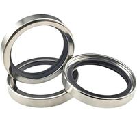 Joint d'étanchéité pour compresseur d'air, Stainless Steel PTFE Oil Seal Multiple Sizes for High Speed Rotating or Reciprocating(42x60x8mm)