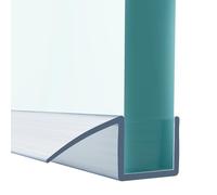 Joint d'étanchéité pour parois de douche, baignoires, portes de douche, joint de rechange pour verre droit ou bombé avec une ouverture (pour 6-8 mm, 1 M)
