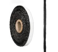 Joint d'étanchéité pour poêle, Joint d'étanchéité auto-adhésif - Corde plate noire autocollante - Résistant à la chaleur - Pour fenêtre, cheminée et tuyau de poêle - 10/15 mm de large x 2 m de long