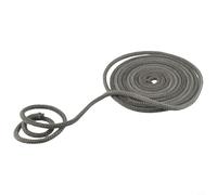 Joint d'étanchéité pour porte de cheminée, haute fibre de verre pour poêle à bois, poêle à bois, bande d'étanchéité noire résistante à la chaleur (8 mm x 4 m)