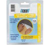 GEB Joint de finition préformé adhésif Prêt à poser 41 mm. Pose facile pour baignoire, lavabos et éviers