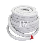 Joint d'étanchéité rond tressé haute température en fibre de céramique pour chaudière, four, four (1 m, diamètre : 25 mm)