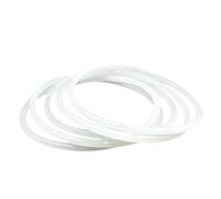 Joint d'Étanchéité Silicone Alimentaire 245x237x4mm VMQ, Résistant Haute Température, pour Robinet de Cuisine et Réparation Plomberie, Lot de 5 Pièces, Blanc