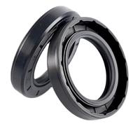 Joint d'étanchéité TC 25 x 45 x 9mm - Double lèvre en caoutchouc nitrile (NBR) avec ressort, joint de roulement métrique pour automobile et machines industrielles, lot de 4