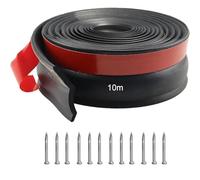 Joint d'étanchéité universel pour porte de garage 10m, Bande d'étanchéité en caoutchouc multifonction pour garage, Joint d'étanchéité de bas de porte de garage Coupe-vent de garage avec clous