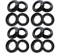 Joint d'huile d'arbre d'amortisseur de Suspension de fourche de choc avant 33x45x10.5 33 45 couvercle anti-poussière Compatible avec XV250 88-96 XV250H XV VIRAGO 250(8PC SEAL 8PC COVER)