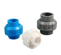 Joint d'union en PVC épais 20-50mm, connecteur droit égal for l'irrigation du jardin, raccord de tuyau d'aquarium, 1 pièce(Grey (1 Piece),I.D 20mm)